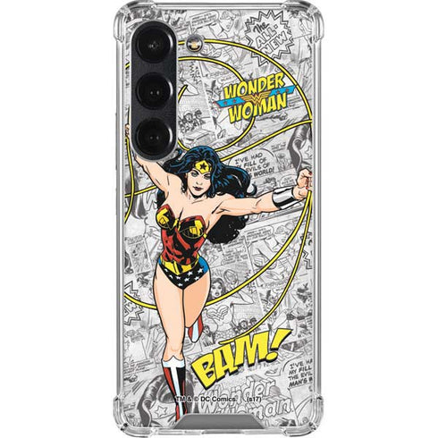 DC Comics Wonder Woman Classic Action Pose Galaxy S23 Clear Case