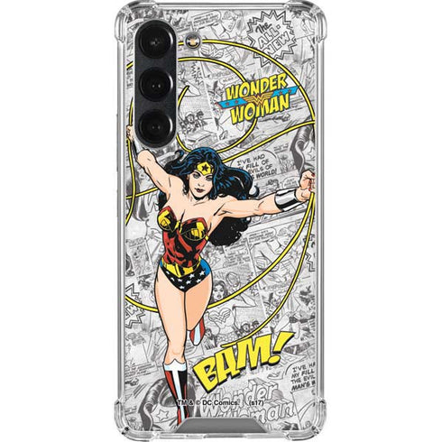 DC Comics Wonder Woman Classic Action Pose Galaxy S23 Plus Clear Case