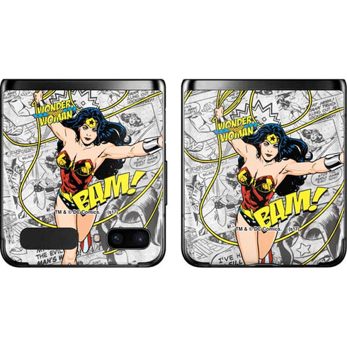 DC Comics Wonder Woman Classic Action Pose Galaxy Z Flip Skin