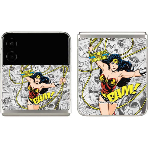 DC Comics Wonder Woman Classic Action Pose Galaxy Z Flip3 5G Skin