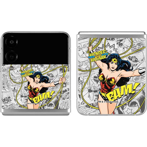 DC Comics Wonder Woman Classic Action Pose Galaxy Z Flip4 5G Skin