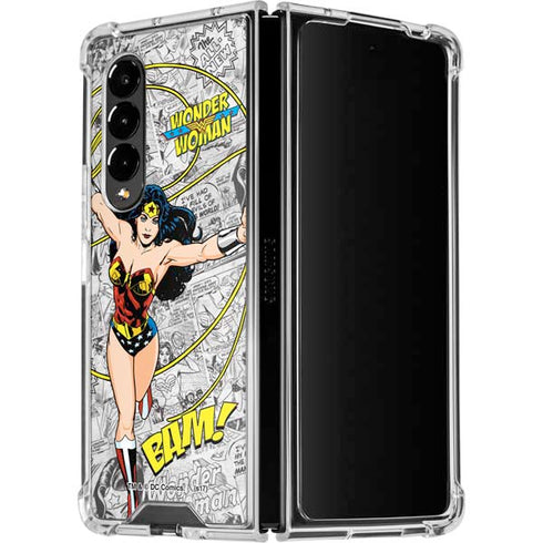 DC Comics Wonder Woman Classic Action Pose Galaxy Z Fold4 5G Clear Case
