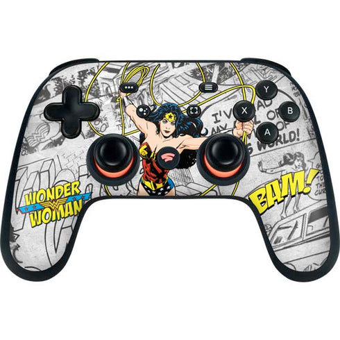 DC Comics Wonder Woman Classic Action Pose Google Stadia Controller Skin