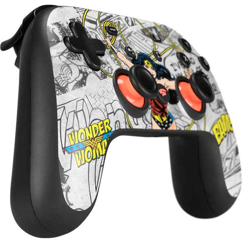 DC Comics Wonder Woman Classic Action Pose Google Stadia Controller Skin