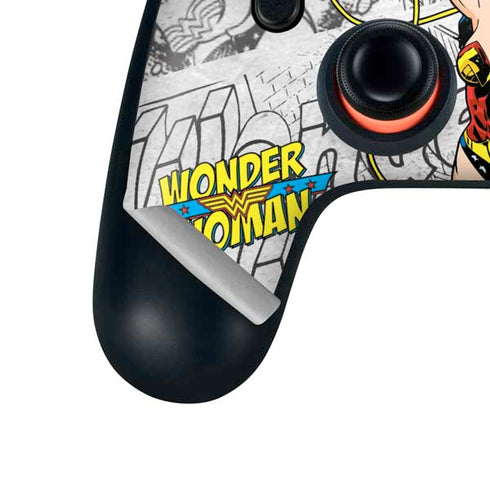 DC Comics Wonder Woman Classic Action Pose Google Stadia Controller Skin