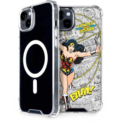 DC Comics Wonder Woman Classic Action Pose iPhone 15 MagSafe Case
