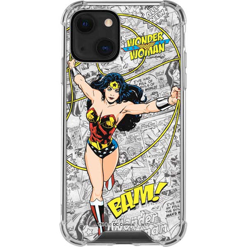DC Comics Wonder Woman Classic Action Pose iPhone 14 Plus Clear Case