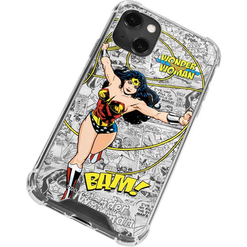 DC Comics Wonder Woman Classic Action Pose iPhone 14 Plus Clear Case