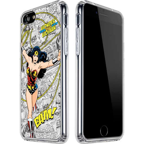 DC Comics Wonder Woman Classic Action Pose iPhone SE (2nd & 3rd Gen) Clear Case
