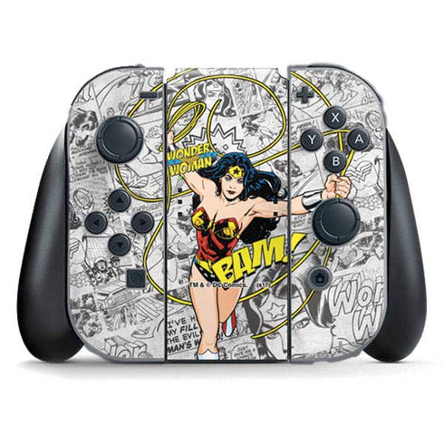 DC Comics Wonder Woman Classic Action Pose Nintendo Switch (2017-2021) Joy-Con Controller Skin