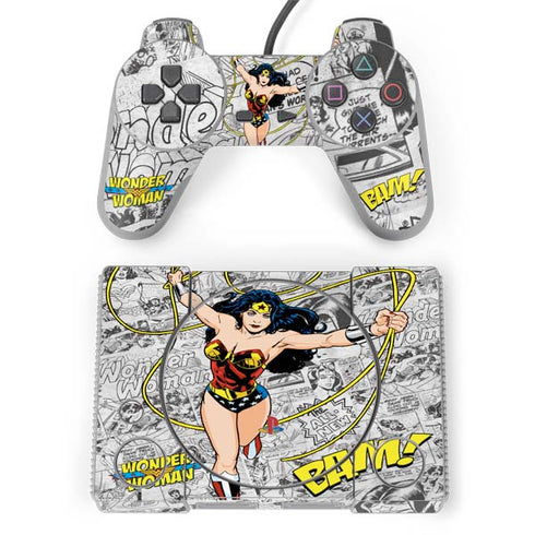 DC Comics Wonder Woman Classic Action Pose PlayStation Classic Bundle Skin