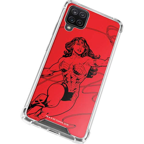 DC Comics Wonder Woman Comic Pop Galaxy A12 Clear Case