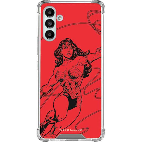 DC Comics Wonder Woman Comic Pop Galaxy A13 5G Clear Case