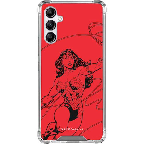 DC Comics Wonder Woman Comic Pop Galaxy A15 5G Clear Case