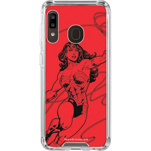 DC Comics Wonder Woman Comic Pop Galaxy A30 Clear Case