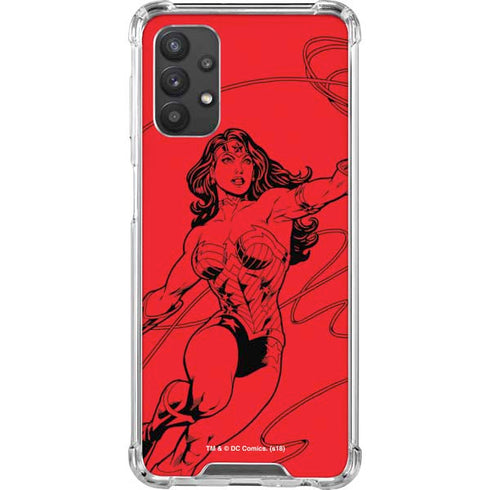 DC Comics Wonder Woman Comic Pop Galaxy A32 5G Clear Case