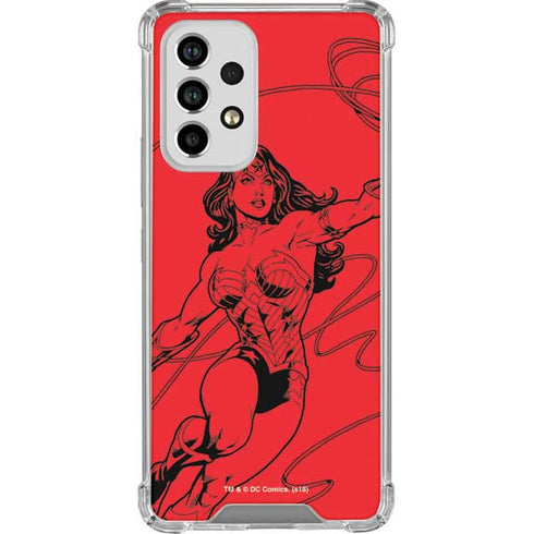 DC Comics Wonder Woman Comic Pop Galaxy A53 5G Clear Case
