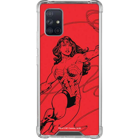 DC Comics Wonder Woman Comic Pop Galaxy A71 5G Clear Case