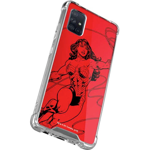 DC Comics Wonder Woman Comic Pop Galaxy A71 5G Clear Case