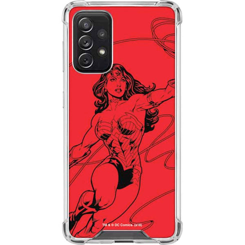 DC Comics Wonder Woman Comic Pop Galaxy A72 5G Clear Case