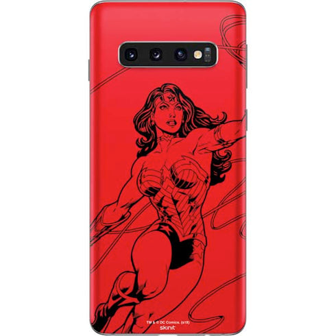 DC Comics Wonder Woman Comic Pop Galaxy S10 Skin