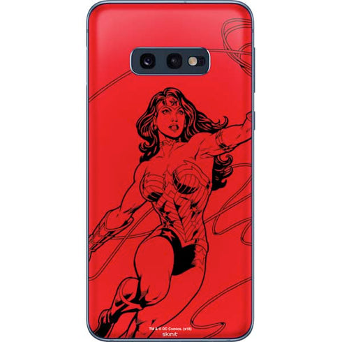 DC Comics Wonder Woman Comic Pop Galaxy S10e Skin