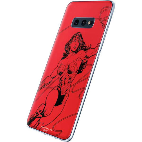 DC Comics Wonder Woman Comic Pop Galaxy S10e Skin