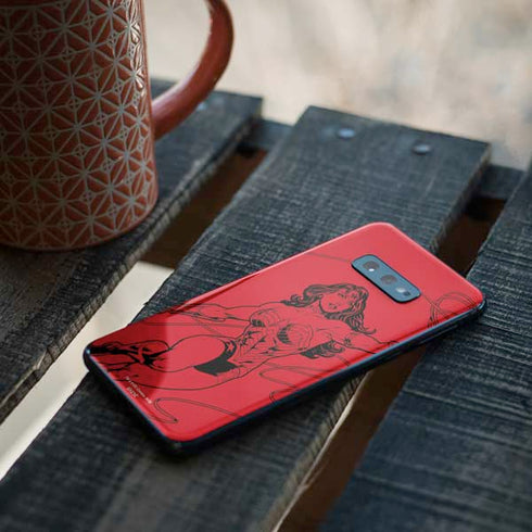 DC Comics Wonder Woman Comic Pop Galaxy S10e Skin