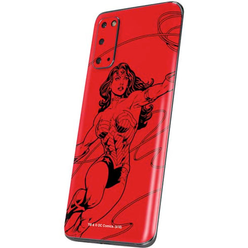 DC Comics Wonder Woman Comic Pop Galaxy S20 Skin