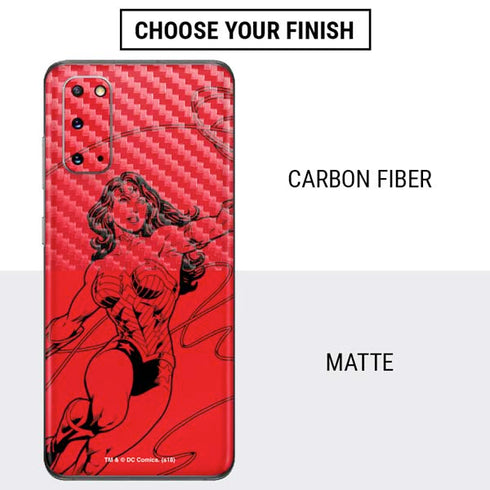 DC Comics Wonder Woman Comic Pop Galaxy S20 Skin