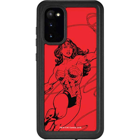 DC Comics Wonder Woman Comic Pop Galaxy S20 Waterproof Case