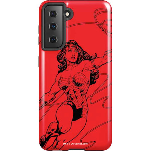 DC Comics Wonder Woman Comic Pop Galaxy S21 5G Pro Case