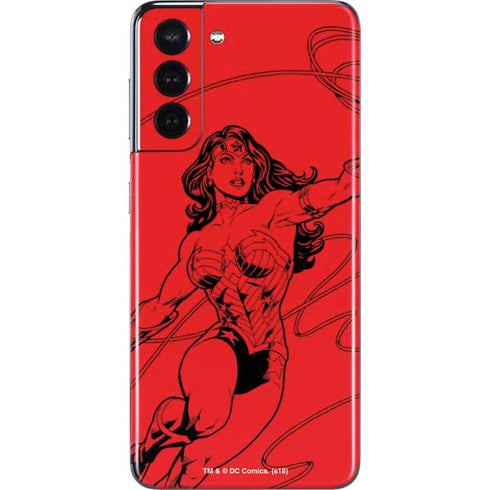 DC Comics Wonder Woman Comic Pop Galaxy S21 5G Skin