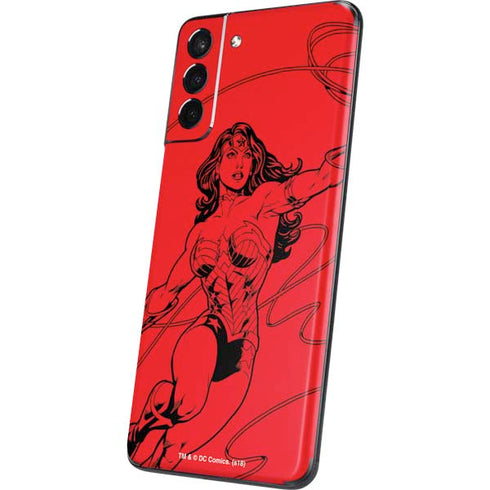DC Comics Wonder Woman Comic Pop Galaxy S21 5G Skin