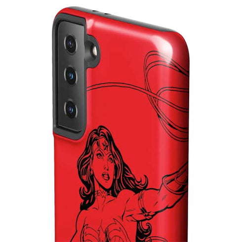 DC Comics Wonder Woman Comic Pop Galaxy S21 FE Pro Case