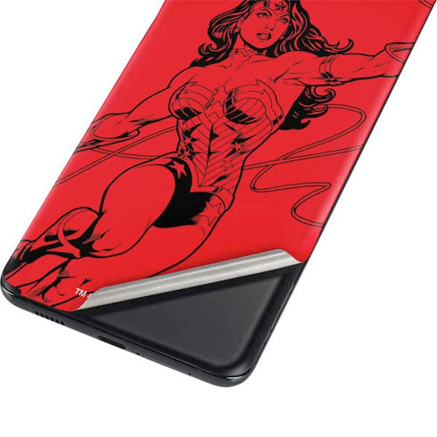 DC Comics Wonder Woman Comic Pop Galaxy S21 Plus 5G Skin