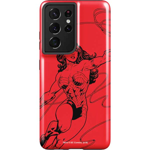 DC Comics Wonder Woman Comic Pop Galaxy S21 Ultra 5G Pro Case