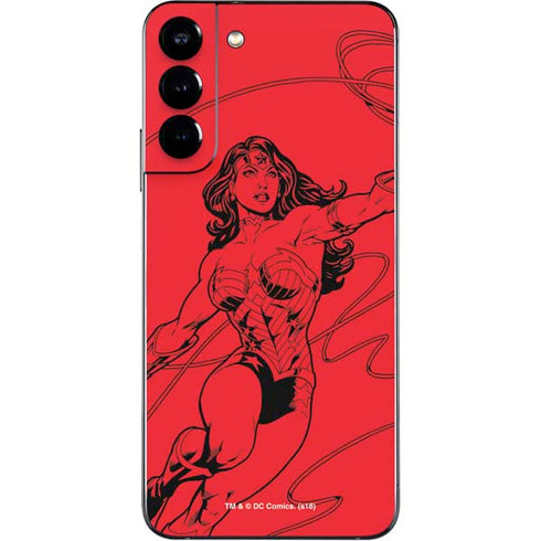 DC Comics Wonder Woman Comic Pop Galaxy S22 Plus Skin