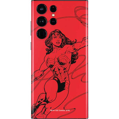 DC Comics Wonder Woman Comic Pop Galaxy S22 Ultra Skin