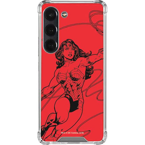 DC Comics Wonder Woman Comic Pop Galaxy S23 Clear Case