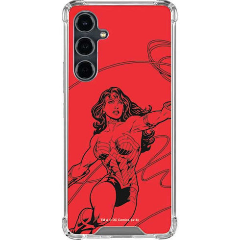 DC Comics Wonder Woman Comic Pop Galaxy S23 FE Clear Case