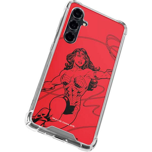 DC Comics Wonder Woman Comic Pop Galaxy S23 FE Clear Case