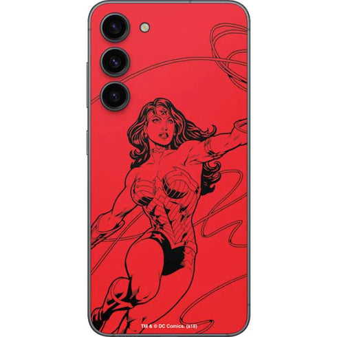 DC Comics Wonder Woman Comic Pop Galaxy S23 Plus Skin