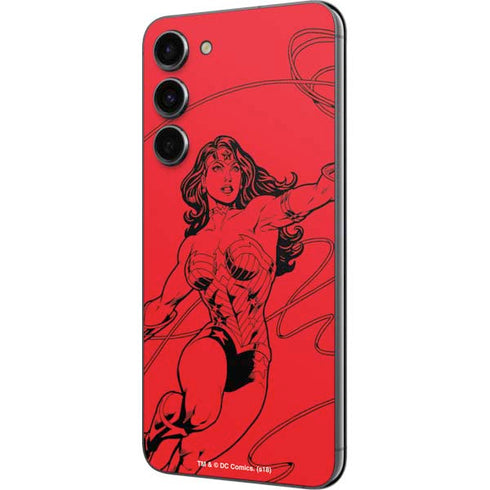 DC Comics Wonder Woman Comic Pop Galaxy S23 Plus Skin