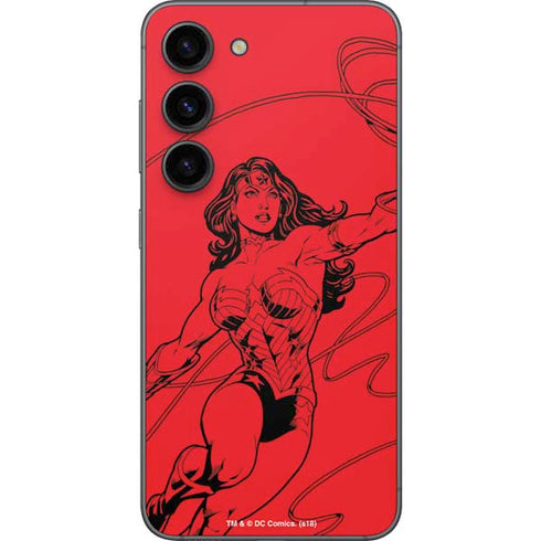 DC Comics Wonder Woman Comic Pop Galaxy S23 Skin