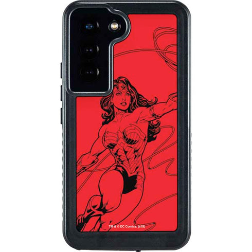 DC Comics Wonder Woman Comic Pop Galaxy S23 Waterproof Case