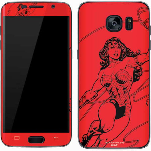 DC Comics Wonder Woman Comic Pop Galaxy S7 Skin