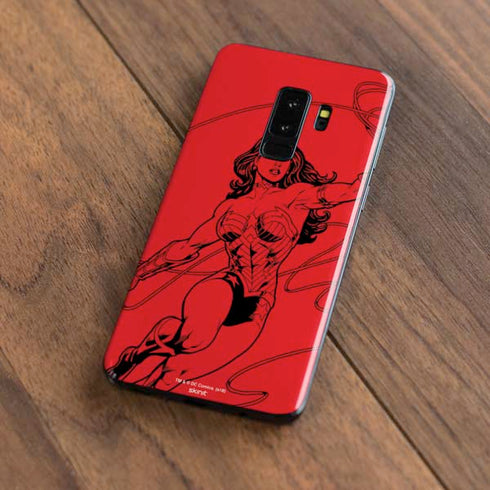 DC Comics Wonder Woman Comic Pop Galaxy S9 Plus Skin