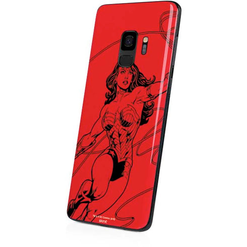 DC Comics Wonder Woman Comic Pop Galaxy S9 Skin