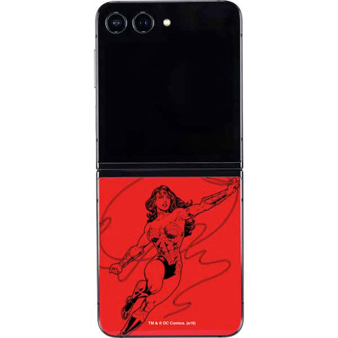 DC Comics Wonder Woman Comic Pop Galaxy Z Flip5 5G Skin